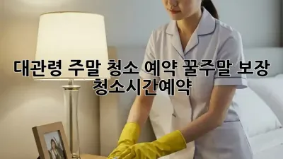 대관령 주말 청소 예약🧹🏡: 꿀주말 보장! #청소시간예약