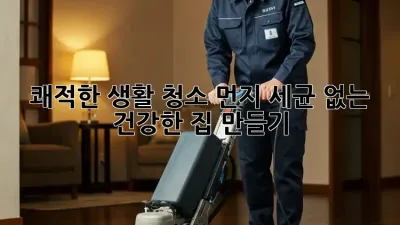 쾌적한 생활 청소: 먼지, 세균 없는 건강한 집 만들기